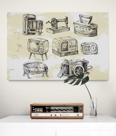 WANDBILD RETRO LEBEN - VINTAGE- UND RETRO-BILDER - BILDER