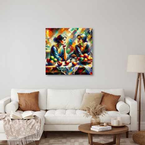 OBRAZ ODRAZ V ZRCADLE S OVOCEM - OBRAZY ŽENY - OBRAZY