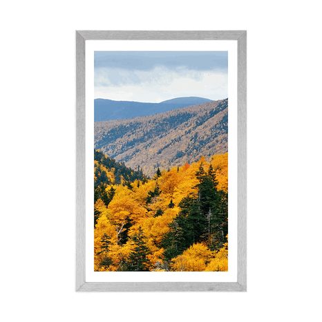 PLAGÁT S PASPARTOU VÝHĽAD NA MAJESTÁTNE HORY - PRÍRODA - PLAGÁTY