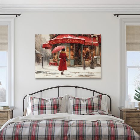 OBRAZ VÁNOČNÍ PROCHÁZKA MĚSTEM - VÁNOČNÍ A ZIMNÍ OBRAZY - OBRAZY