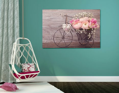 TABLOU FLORI SPLENDIDE ÎNTR-O VAZĂ VINTAGE - TABLOURI VINTAGE ȘI RETRO - TABLOURI