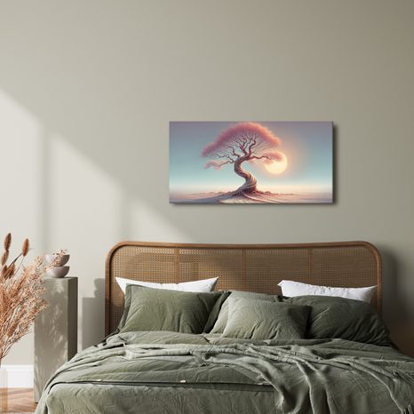 OBRAZ STROM ŽIVOTA V RŮŽOVÉM SVĚTLE - OBRAZY STROMY ŽIVOTA - OBRAZY