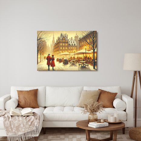 WANDBILD WINTERROMANZE - BILDER VON MENSCHEN - BILDER