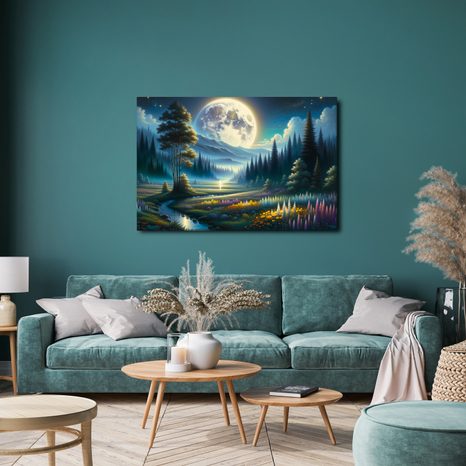 OBRAZ MAGICKÉ ÚDOLÍ PŘI SVITU MĚSÍCE - OBRAZY - TOTÁLNÍ VÝPRODEJ 🔥