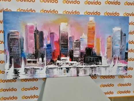 OBRAZ POBREŽNÉ MESTO - OBRAZY MESTÁ - OBRAZY