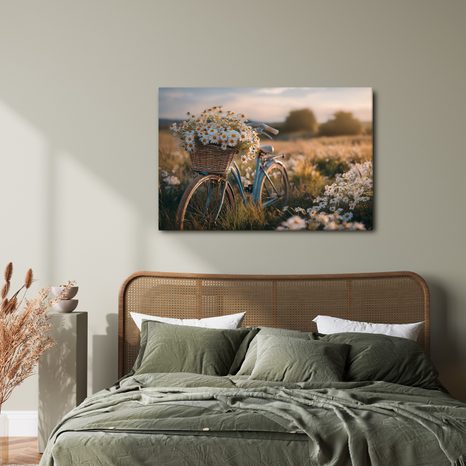 OBRAZ KOLO S KVĚTINAMI NA LOUCE - OBRAZY POLE A LOUKY - OBRAZY