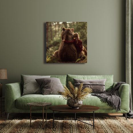 WANDBILD WALDHARMONIE - WANDBILDER BÄREN - BILDER