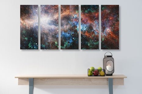 5- RÉSZES KÉP VÉGTELEN GALAXIS - BOLYGÓ- ÉS CSILLAGMINTÁS KÉPEK - KÉPEK