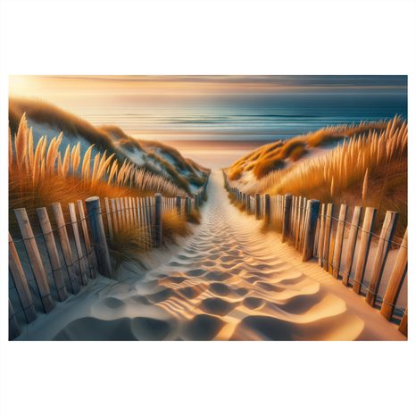 WANDBILD WEG ZWISCHEN DÜNEN ZUM MEER - BILDER MEER UND STRAND - BILDER