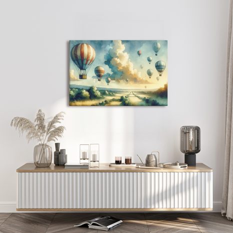 OBRAZ LET BALONŮ NAD KRAJINOU - OBRAZY POLE A LOUKY - OBRAZY