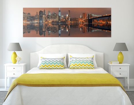 SLIKA ODSEV MANHATTANA V VODI - SLIKE MESTA - SLIKE