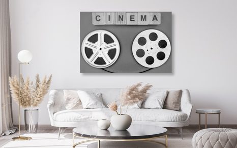 OBRAZ FILMOVÁ PÁSKA V ČERNOBÍLÉM PROVEDENÍ - ČERNOBÍLÉ OBRAZY - OBRAZY