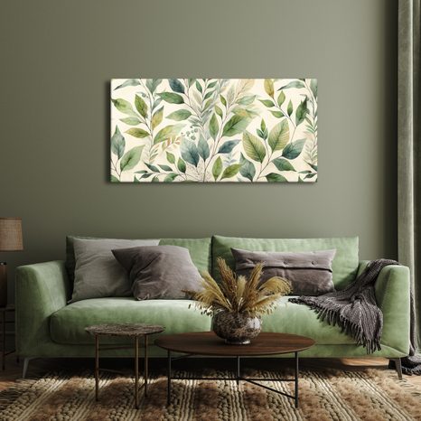 WANDBILD NATÜRLICHES BOTANISCHES MUSTER - BOTANISCHE BILDER - BILDER