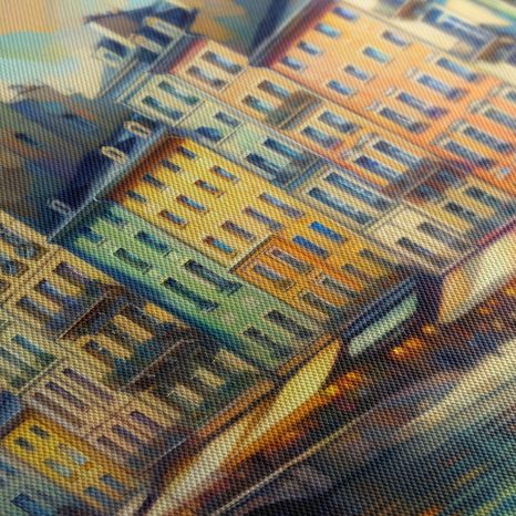 5-DÍLNÝ OBRAZ ROMANTICKÉ NÁBŘEŽÍ - OBRAZY MĚSTA - OBRAZY