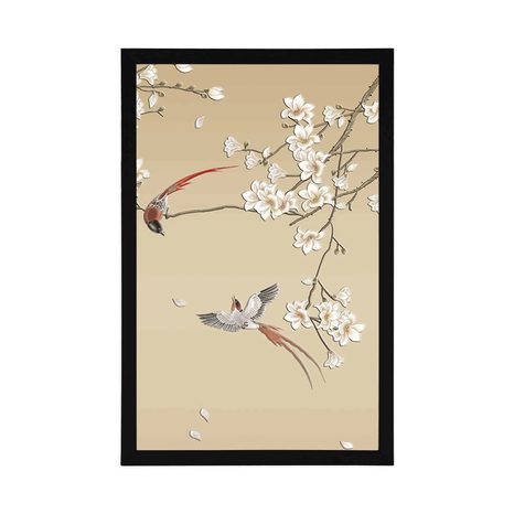 POSTER VÖGLEIN AUF DEM BAUMZWEIG - NATUR - POSTER