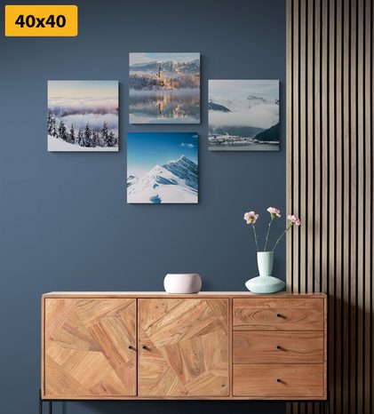 BILDER-SET SCHNEEBEDECKTE BERGE - BILDERSETS - BILDER