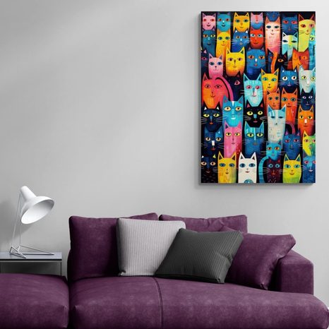 TABLOU COLECȚIE DE PISICI - TABLOURI CU PISICI - TABLOURI