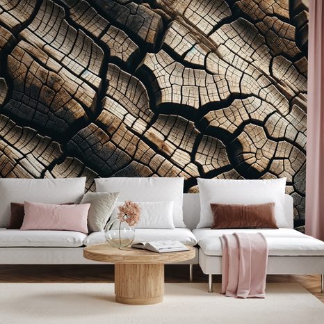 TAPETE NATÜRLICHE HOLZTEXTUR - TAPETEN IN HOLZOPTIK - TAPETEN