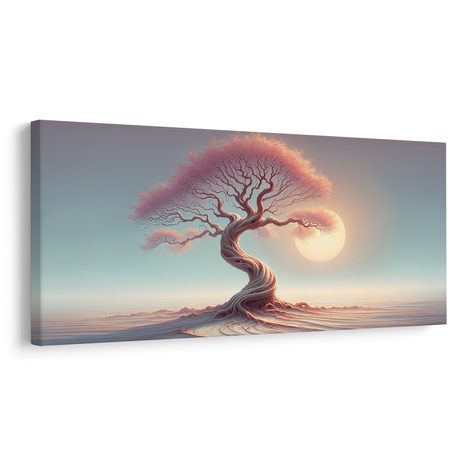 OBRAZ STROM ŽIVOTA V RŮŽOVÉM SVĚTLE - OBRAZY STROMY ŽIVOTA - OBRAZY