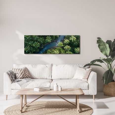 OBRAZ POHLED Z VRCHOLU LESA - OBRAZY STROMY A LISTY - OBRAZY