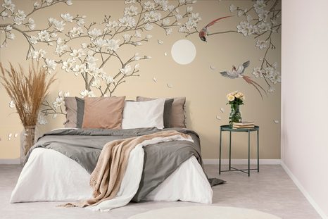 SAMOLEPÍCÍ TAPETA PTÁČCI NA VĚTVE STROMU - SAMOLEPÍCÍ TAPETY - TAPETY