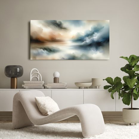 WANDBILD ZARTE TÖNE DER LANDSCHAFT - BILDER SEEN - BILDER