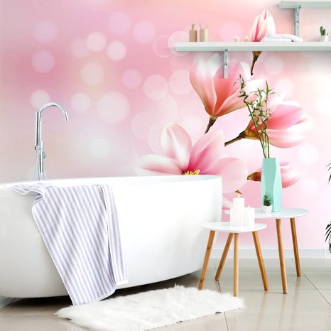 SELF ADHESIVE WALLPAPER PINK MAGNOLIA - SELF-ADHESIVE WALLPAPERS - WALLPAPERS