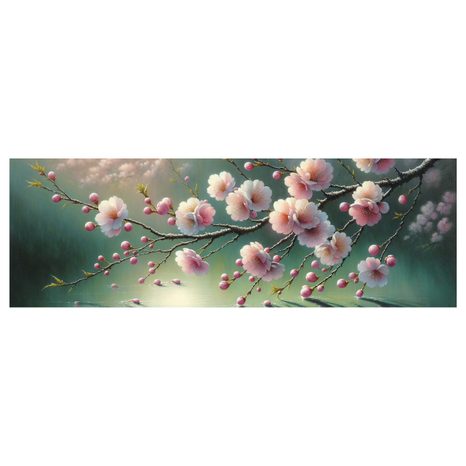 OBRAZ SAKURA V ODLESKU SVĚTLA - OBRAZY KVĚTŮ - OBRAZY