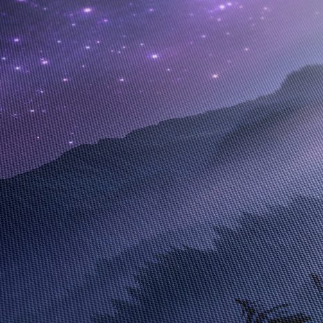 QUADRO SU TELA – NOTTE STELLATA SOPRA LE MONTAGNE - QUADRI MONTAGNE - STAMPE E QUADRI