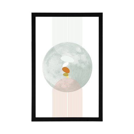 POSTER MODERNER KREIS MIT EINEM REGENBOGEN MID-CENTURY - MOTIVE AUS UNSERER WERKSTATT - POSTER