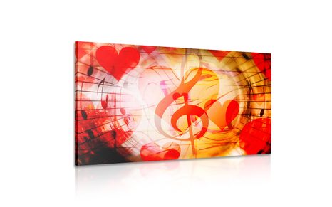 КАРТИНА НА ПЛАТНО – ЛЮБОВ КЪМ МУЗИКАТА - КАРТИНИ ЛЮБОВ - КАРТИНИ