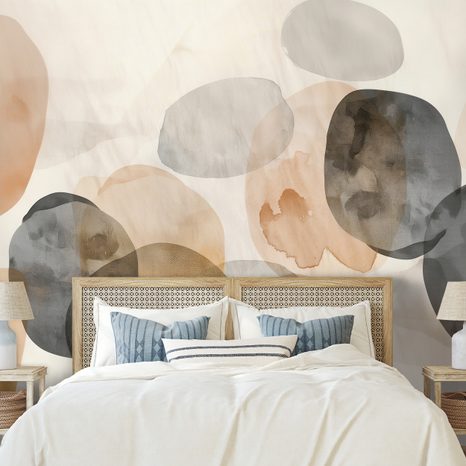 FOTOTAPET AUTOADEZIV OVALO ABSTRACTE ACUARELĂ - TAPET ABSTRACT - TAPETURI