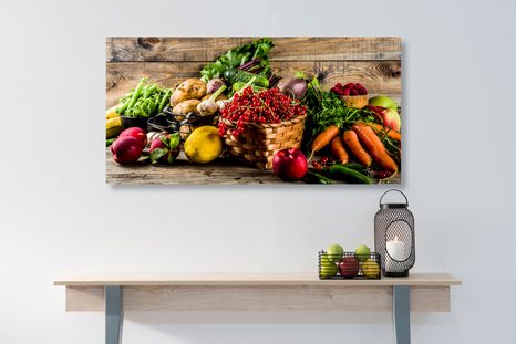 CANVAS PRINT FRESH FRUITS AND VEGETABLES - PICTURES - 🔥 TOTAL SALE 🔥