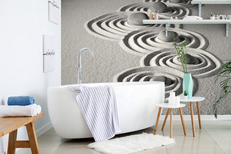 ΑΥΤΟΚΌΛΛΗΤΗ ΤΟΙΧΟΓΡΑΦΊΑ ΑΣΠΡΌΜΑΥΡΕΣ ΠΈΤΡΕΣ ΣΕ ΚΎΚΛΟΥΣ - ΑΥΤΟΚΌΛΛΗΤΕΣ ΤΑΠΕΤΣΑΡΊΕΣ - ΤΑΠΕΤΣΑΡΊΕΣ