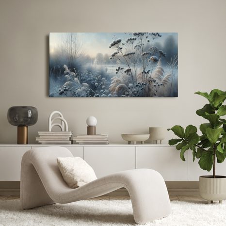 WANDBILD WINTERWIESE - BILDER VON NATUR UND LANDSCHAFT - BILDER