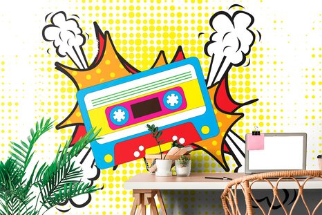 TAPETA POP ART KAZETA - POP ART TAPETY - TAPETY