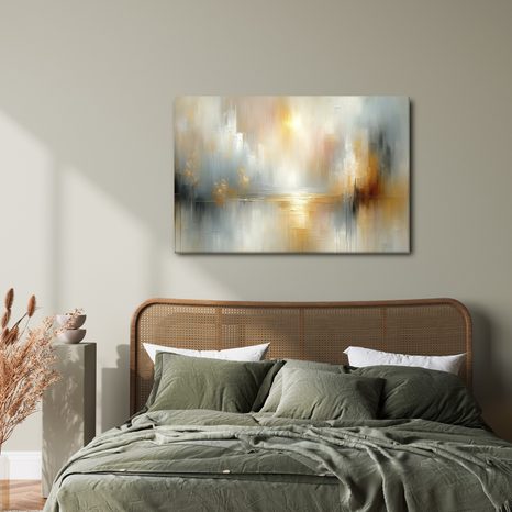 WANDBILD GOLDENES LICHT ÜBER DEM SEE - BILDER - 🔥 TOTALAUSVERKAUF