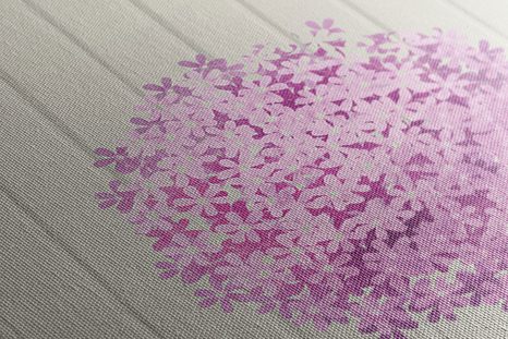 WANDBILD INTERESSANTE BLUMEN MIT ABSTRAKTEN ELEMENTEN UND MUSTERN - ABSTRAKTE BILDER - BILDER