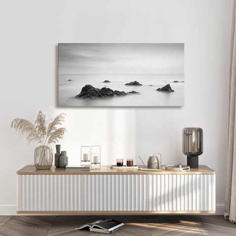 CANVASTAVLA STILLA KUST I DIS - TAVLOR MED HAV OCH STRAND - TAVLOR