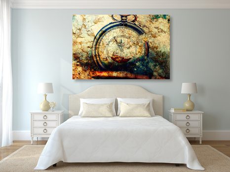 STAMPA SU TELA – OROLOGI ANTICHI - QUADRI VINTAGE E RETRÒ - STAMPE E QUADRI