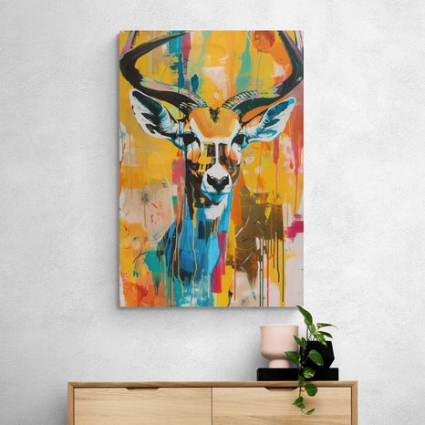 SLIKA ANTILOPE POPUT SLIKE NA PLATNU - SLIKE JELENA - SLIKE