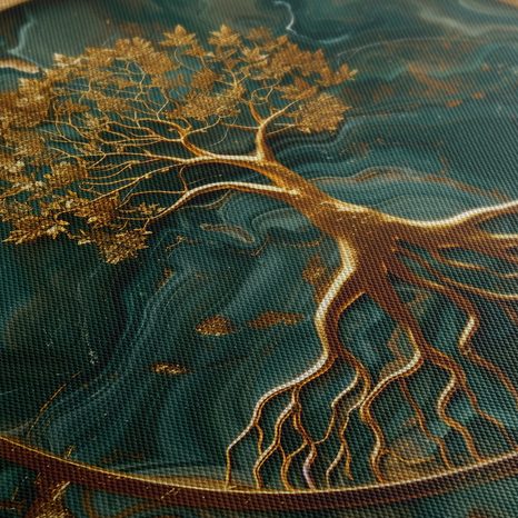 FOTO OP CANVAS LEVENSBOOM IN CIRKEL VAN ELEGANTIE - SCHILDERIJEN - MEGA UITVERKOOP TOT 70% 🔥