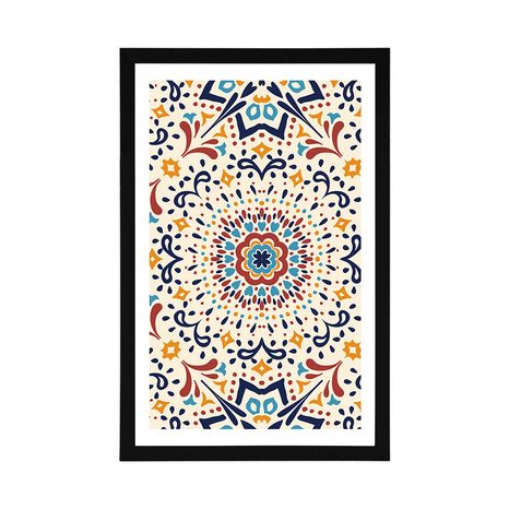 PLAKAT S PASPARTUJEM EDINSTVENI ETNO VZOREC - ABSTRAKTNI IN VZORČASTI - PLAKATI