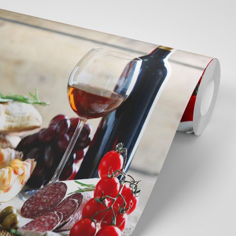 SELBSTKLEBENDE FOTOTAPETE ROMANTISCHES ABENDESSEN - SELBSTKLEBENDE TAPETEN - TAPETEN