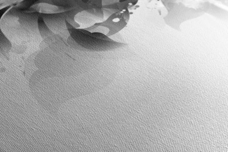 OBRAZ MÓDNÍ ŽENSKÁ TVÁŘ S ABSTRAKTNÍMI PRVKY V ČERNOBÍLÉM PROVEDENÍ - ČERNOBÍLÉ OBRAZY - OBRAZY