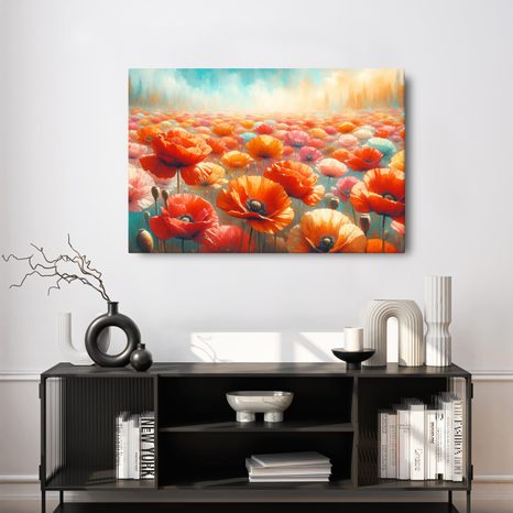 WANDBILD MOHNFELD - WANDBILDER FELDER UND WIESEN - BILDER