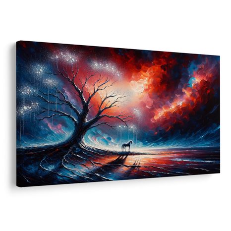 OBRAZ MAGICKÝ STROM ŽIVOTA V NOCI - OBRAZY STROMY ŽIVOTA - OBRAZY