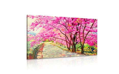 TABLOU CIREȘI DIN HIMALAYA - TABLOU NATURĂ ȘI PEISAJE NATURALE - TABLOURI