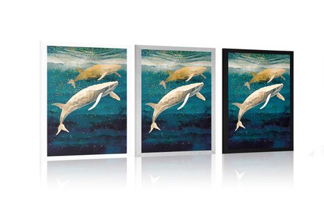 POSTER – BALENE NELL'OCEANO - MONDO SOMMERSO - POSTER