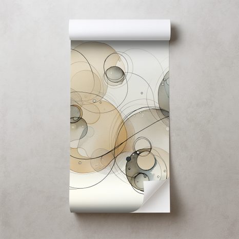 SAMOLEPÍCÍ TAPETA ABSTRAKTNÍ AKVARELOVÉ KRUHY - ΑΦΗΡΗΜΈΝΗ ΤΑΠΕΤΣΑΡΊΑ - ΤΑΠΕΤΣΑΡΊΕΣ